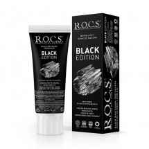 Зубная паста R.O.C.S. Black Edition черная отбеливающая, 74 г