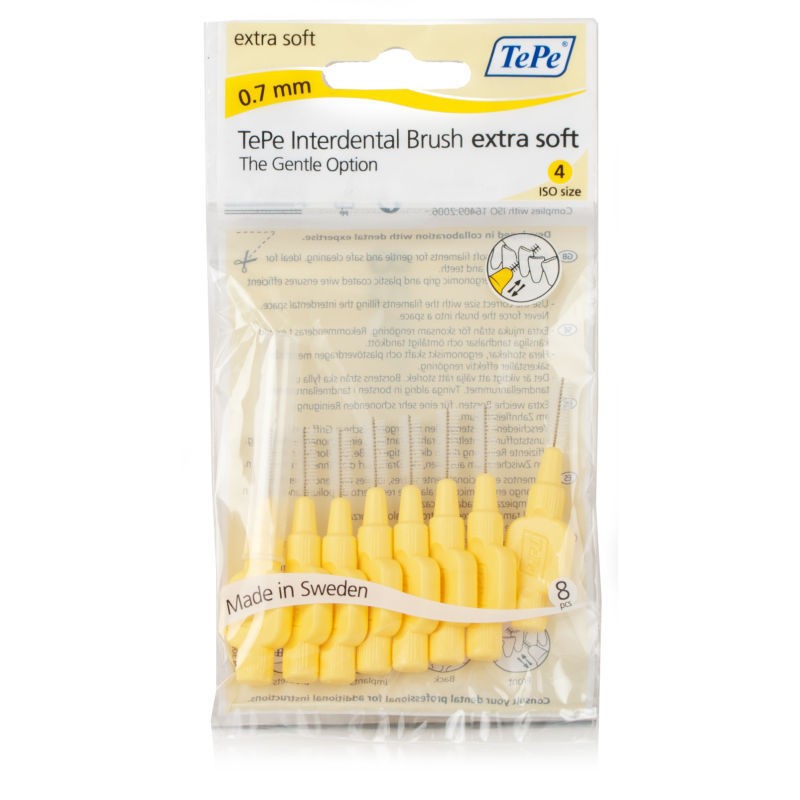 Ершики TePe Interdental Brush extra soft 0.7 мм Yellow