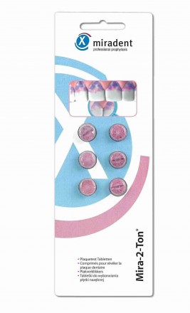 Таблетки Mira-2-Ton для индикации зубного налета, 6 шт