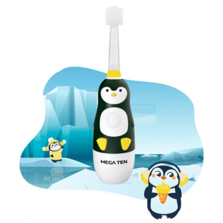 Электрическая детская зубная щётка Megaten Kids Sonic «Пингвинёнок» (от 3 лет)