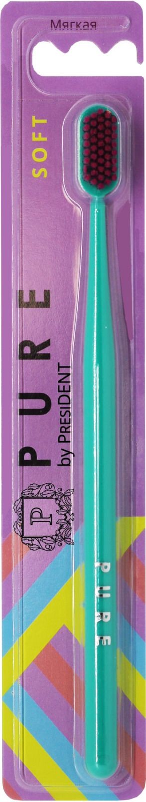 Зубная щетка president pure средняя филипс соникеа электрическая зубная щетка насадки купить
