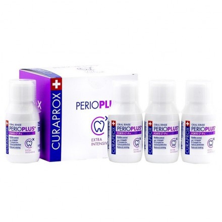 Набор ополаскивателей CURAPROX Perio Plus Forte с хлоргексидином 0,20%, 4 шт х 100 мл