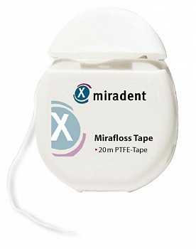 Ленточный флосс с хлоргексидином miradent Mirafloss chx-Tape, 20 м