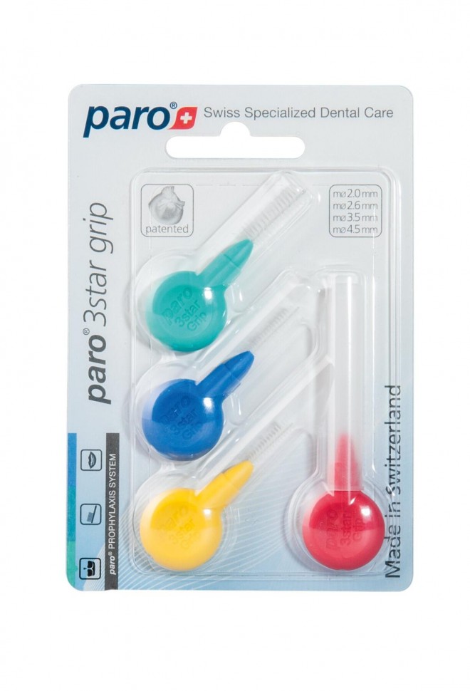 Ершики Paro 3star grip разного диаметра, 4 шт