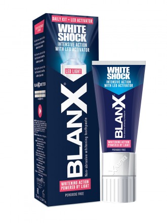Зубная паста Blanx White Shock 50 мл с лампой-активатором