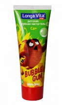 Зубная паста-гель Longa Vita Angry Birds Bublle Gum 75 г для детей от 3-х лет