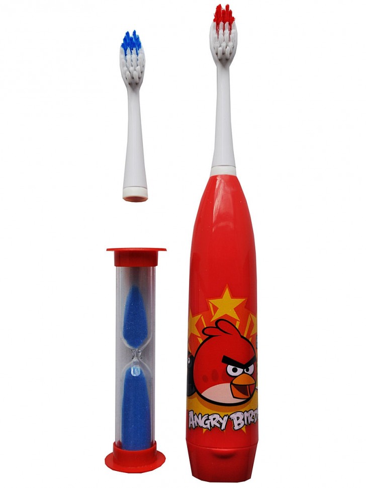 Электрическая детская зубная щётка Longa Vita Angry Birds красная (от 3 лет)