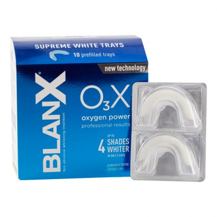 Отбеливающие капы BlanX O₃X Supreme White Trays Сила кислорода, 10 шт.